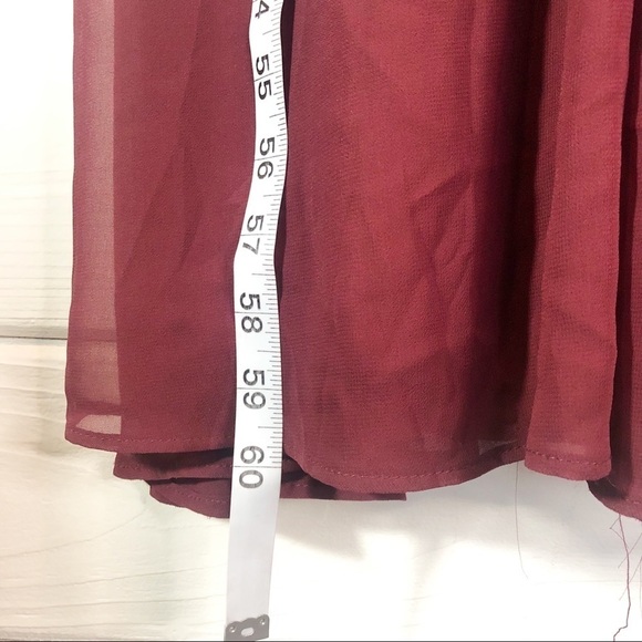 City triangles Red Merlot Sleeveless Slit Dress - Picture 13 of 15